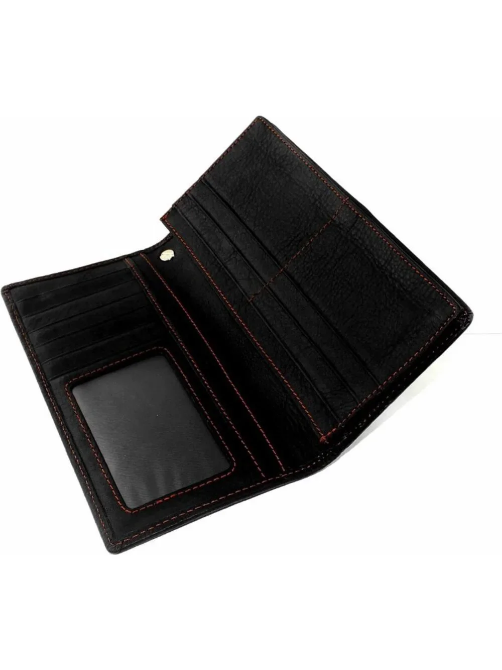 Biker Rock Star Concho Men's Leather Wallet with Chain - Stylish Card Holder